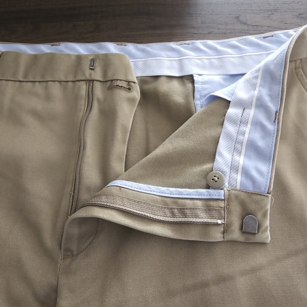 Jos. A. Bank Traveler's Collection Tan Khaki Dress Pants - Size 38x30 - Picture 5 of 7